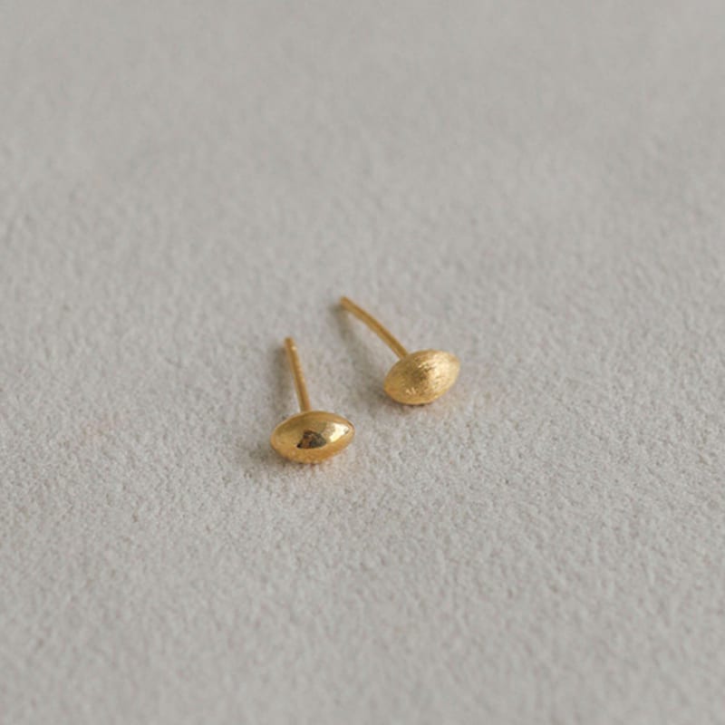 modernlike 14k gold-filled silver oval ball earrings