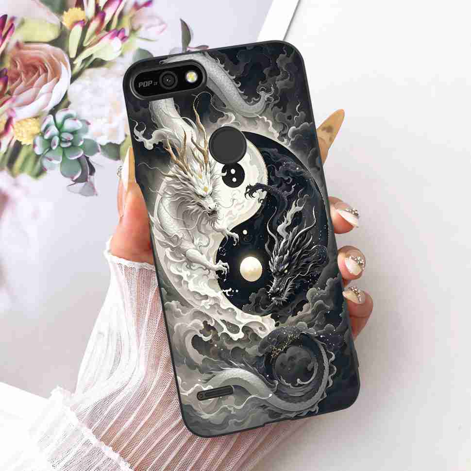 For Tecno Pop 2 F B1c Case Cartoon Lion Butterfly Silicone TPU Black Cover For Tecno Pop 2F POP 2F 5.45" Phone Cases Coque