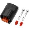 2 Pin VVT Boost Solenoid Valve Connector Plug - Car Female Wire Terminal Connector - for Suzuki Plastic Black - 1 Set
