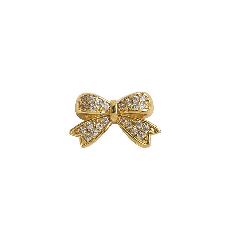 14K Goud Gevuld Zirconium Strik Knoop Afstandhouders Kralen voor DIY Sieraden Ketting Maken