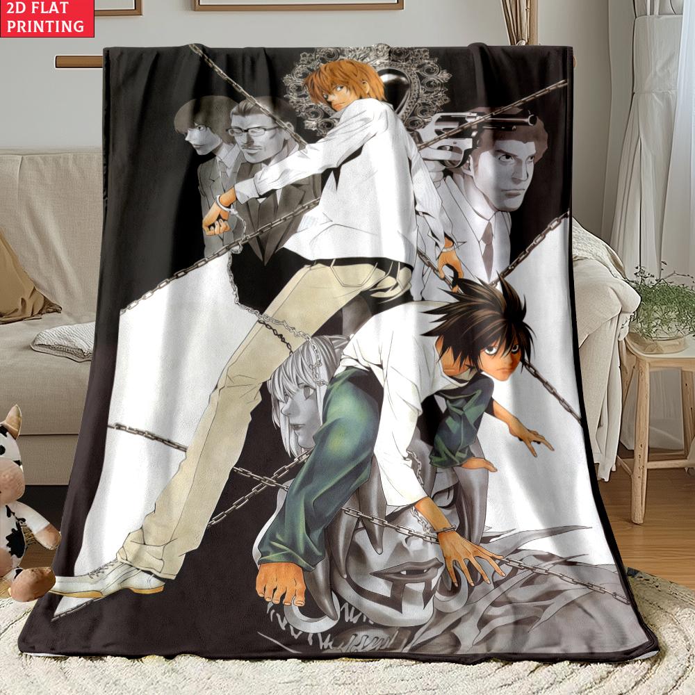 Light Yagami Print Thin Flannel Blanket for Bedrooms,Living Rooms,Sofas Blankets,Lunch Breaks,blankets Fluffy Blanket