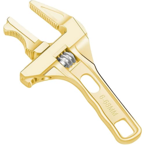 Lyyxjsltd Adjustable Wrench, Wide Faucet Wrench, Large Opening, Top Wide Adjustable Wrench, Water Pipe Wrench, Slim and Lightweight, Work, Plumbing, R