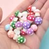 Hot Sale 100pcs Per Bag Small Colored 3D Mushroom Resin Charms Artifical Style for Keychain and Earring Souvenir