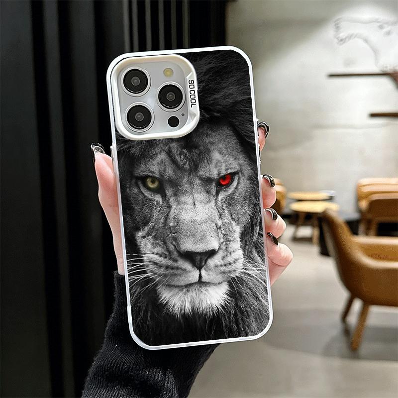 

Lion Male Man King Soft Phone Case for iPhone 15 16 17 Pro Max 17Air 16E 14 Plus 13 12 Mini Shockproof Cover Back Shell iPhone 15 Pro