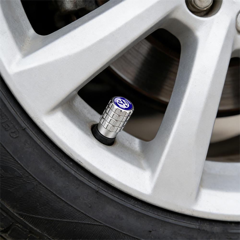 New Gear Styling Car Valve Cap Dustproof Tire Valve Stem Caps for Volkswagen R Line Golf Caddy Passat GTI L2 Lavida Scirocco Tiguan