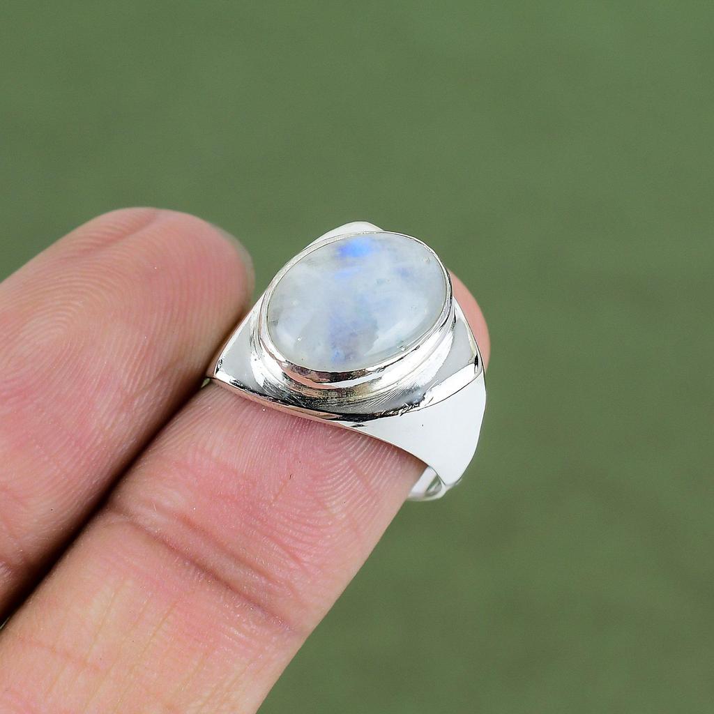 Rainbow Moonstone Ring 925 Sterling Silver Ring Original Gemstone Jewelry Handmade Ring Gift For Her Designer Jewelry Available In Ring Size