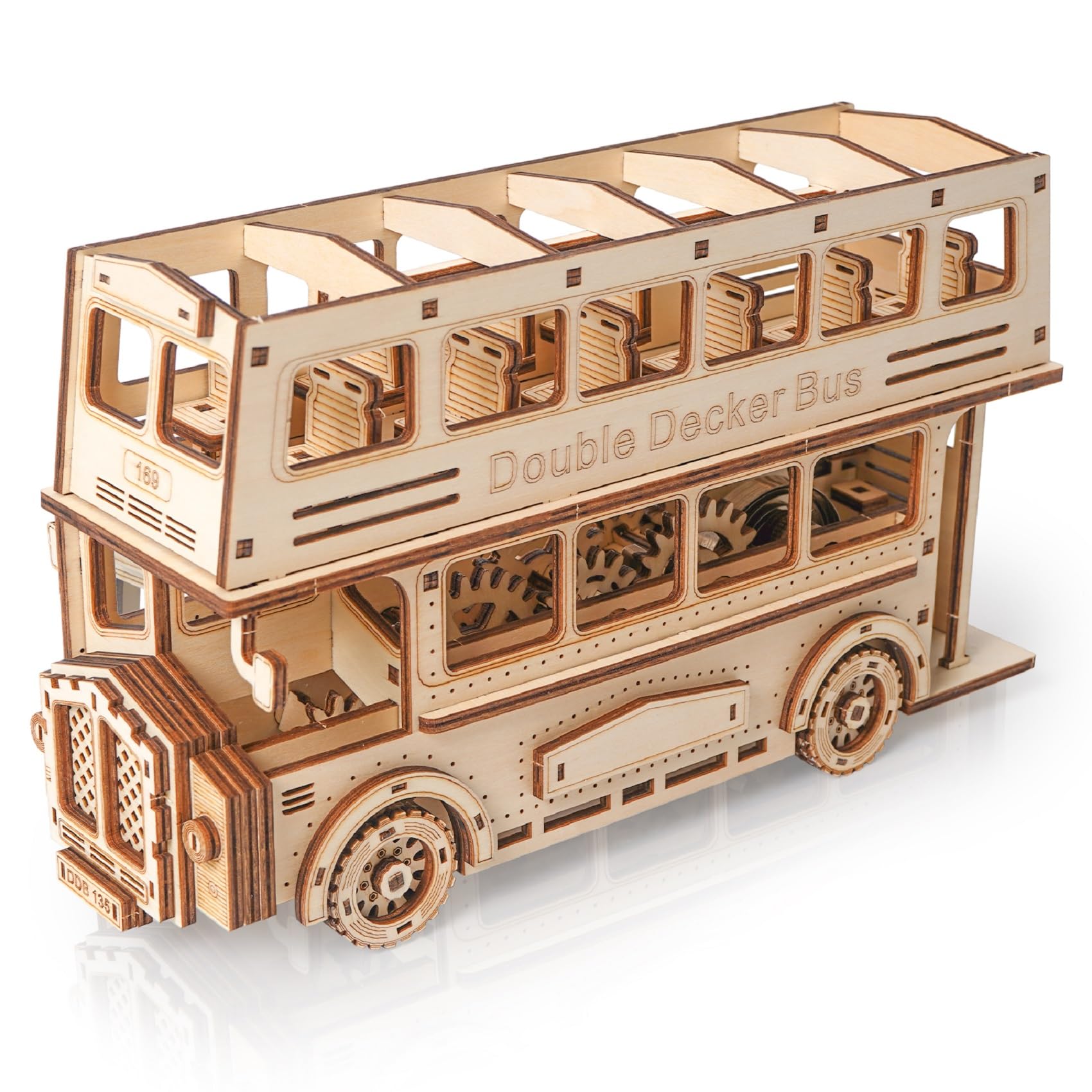 

Hallisun 3D Wooden Basswood Rotating Gear Activation Assembly 3D Moving DIY Mechanical Interior for Birthday Japanese Instruction Manual 349 pcs