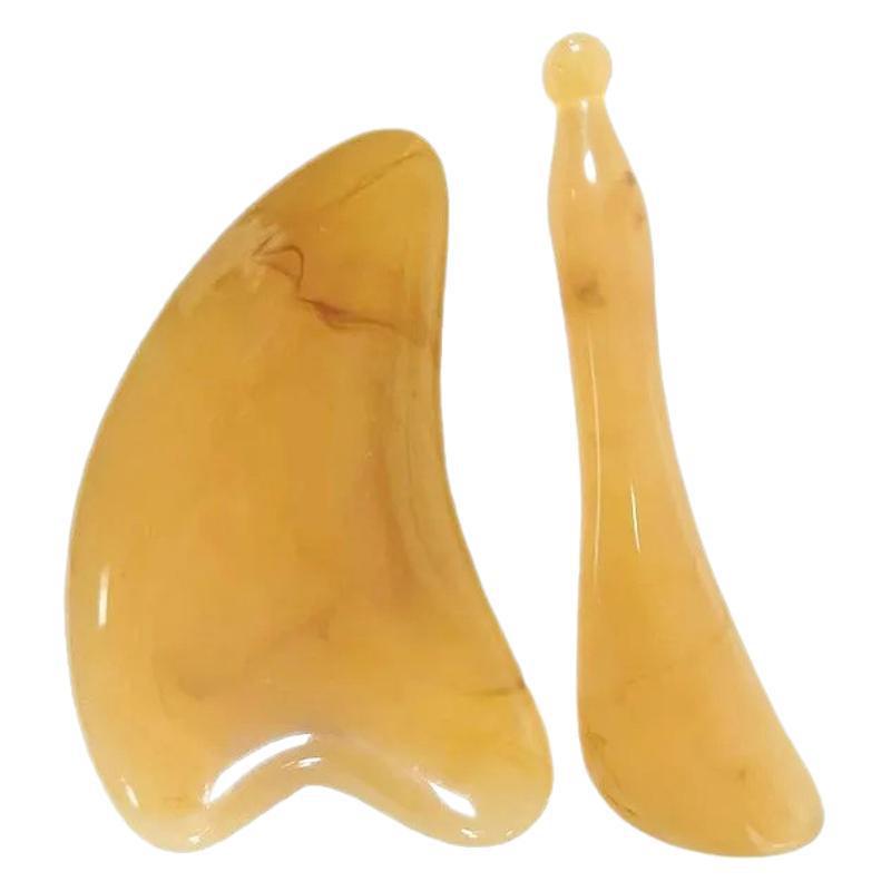 Gua Sha Gesichtsschönheit Augenmeridian Schabewerkzeug - Nicht-Ox-Horn Universeller Gesichts- & Körperabzieher