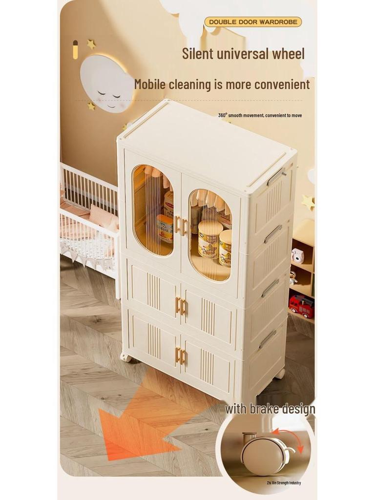 Foldable Baby Wardrobe & Quilt Storage Cabinet for Children and Students