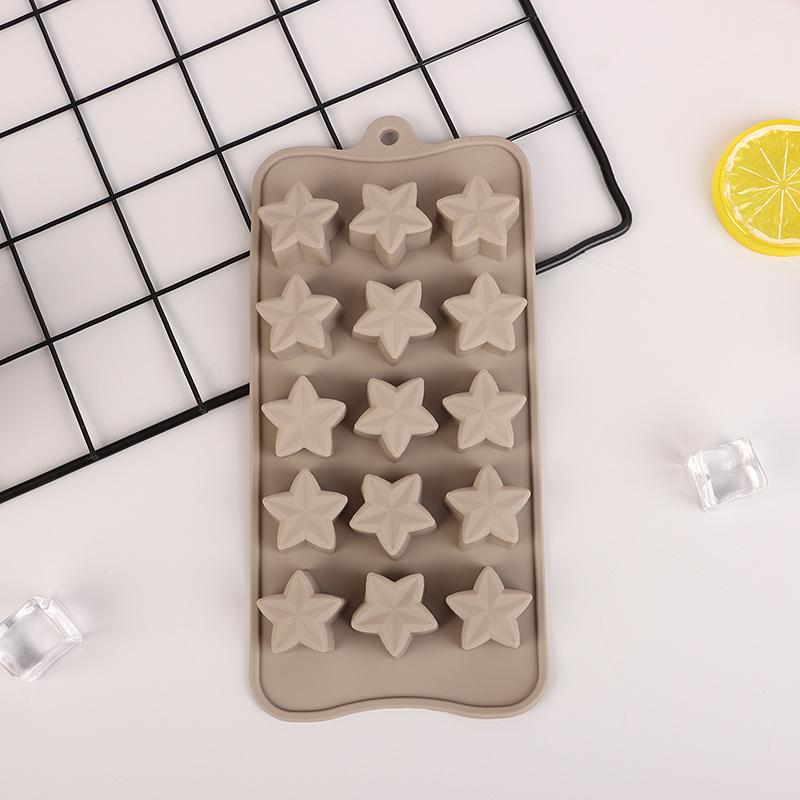 

15-гнездная пятиконечная звезда силиконовая форма для шоколада желе помадка рождественские конфеты DIY форма для льда кубики торта украшения формы для выпечки