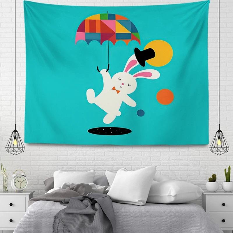 

Гобелен для гостиной в офисе с изображением пингвина из мультфильма «Белый медведь», простая подвесная ткань, украшение для стен дома, гобелен 100x75cm