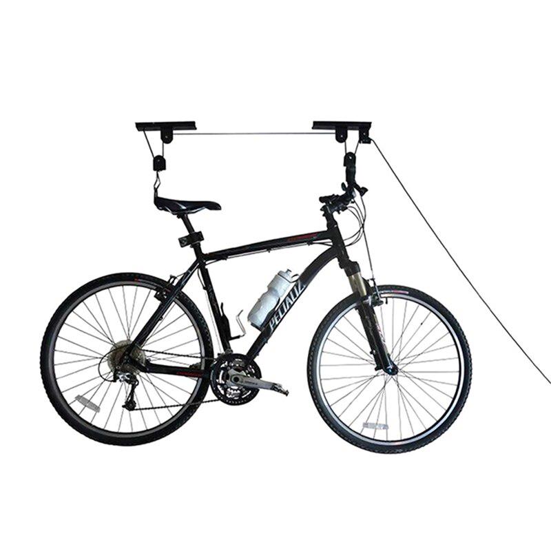 Compre Bicycle Lift Ceiling Mounted Hoist Storage Garage Bike Hanger Save Space Roof Pulley Rack Wall Set Steel Barato Frete Grátis Avaliações Reais Com Fotos Joom Ceiling Pulley Rack Wall Mounted Set, Garage Bike Pulley Storage