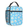 Kids Insulated Lunch Bag With Full-Print Football Design Portable Cooler School Daycare Outdoor Activities
