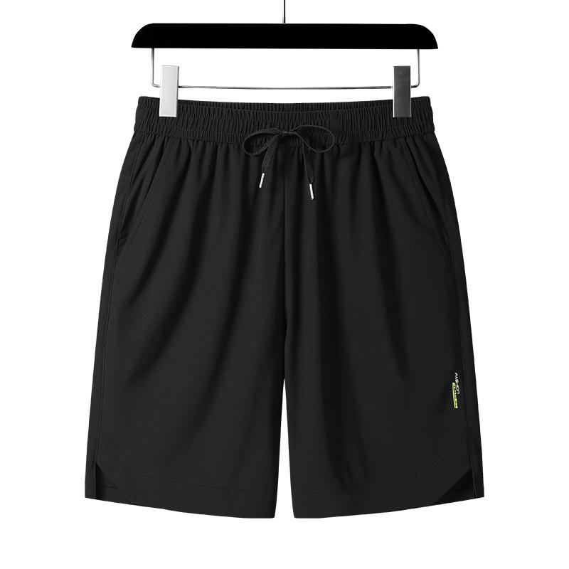 Ice Silk Quick-drying Elegant Casual Sports Shorts For Men 2XL чёрный