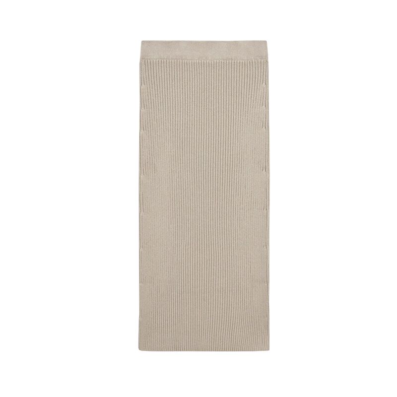 

Spring and Summer New Arrival Back Slit Rib Outfit Top 5743684 High Waist Straight-leg Knitted Dress 5308684 Skirt L