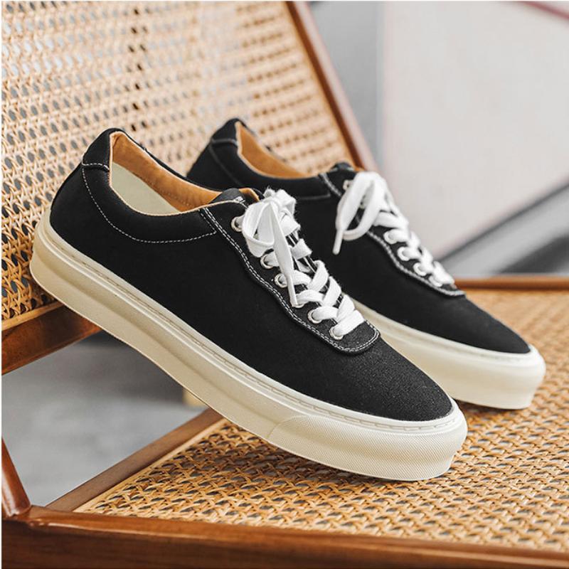 Summer Canvas Shoes for Mens New Vintage Classic Men's Shoes Fashion Casual Breathable Shoes Low Top Lace Up Board Shoes Male