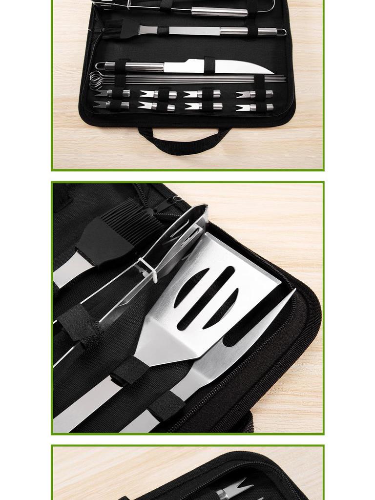 Portable Stainless Steel BBQ Tool Set for Home, Outdoor, and Camping – Includes Knife and Fork