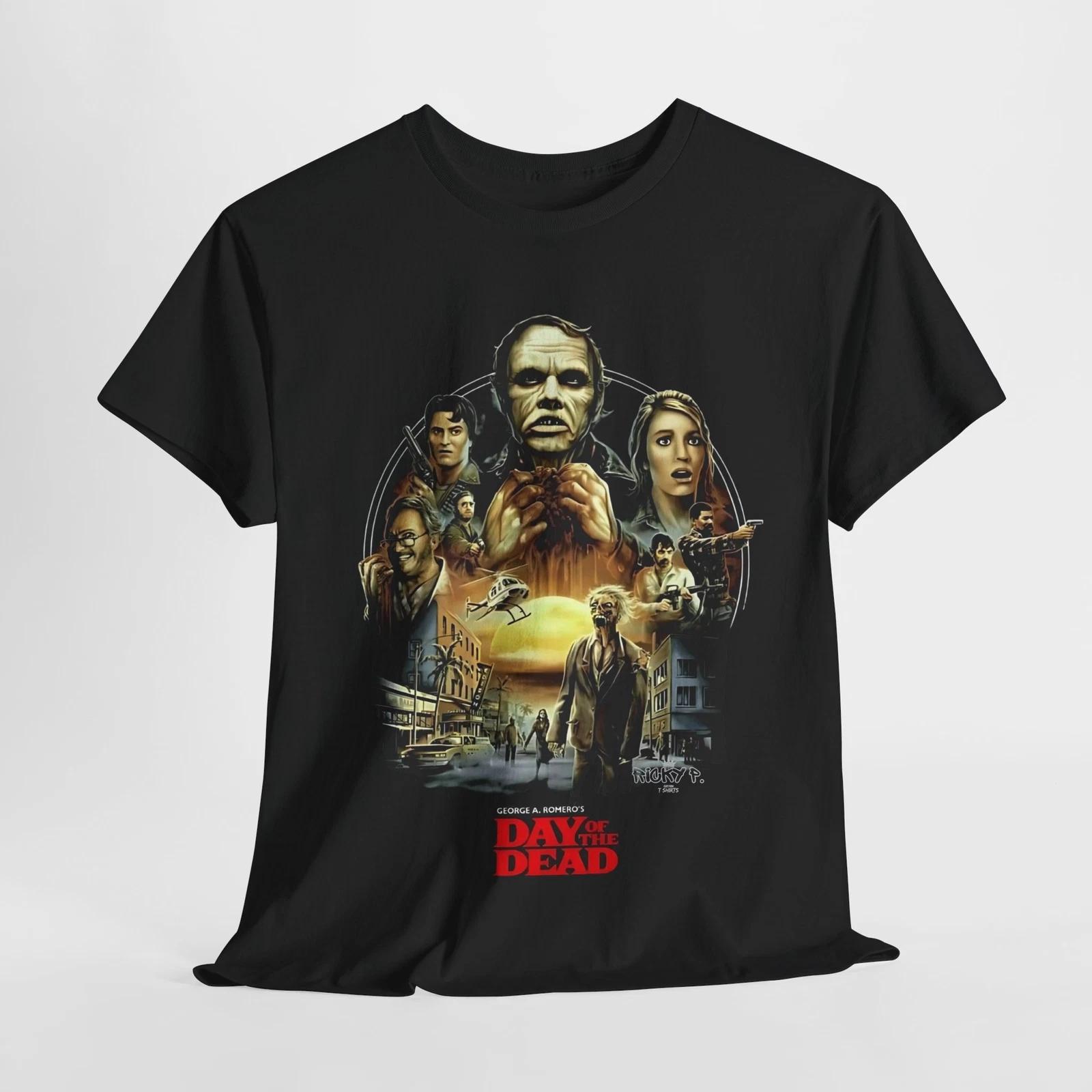 Day of the Dead 1985 George A Romero Movie 100% Cotton T-shirt Mens Tees Top Unisex Heavy Cotton Tee XL
