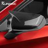 YJTX6 Rearview Mirror Cover For Seat Leon MK4 2020 2021-2023 2024 Cupra Formentor 2022-2024 Carbon Fiber ABS Glossy Black Mirror Cap
