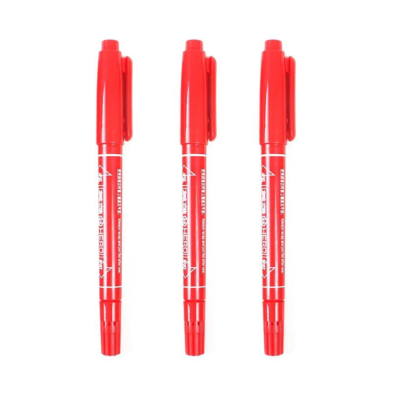 

3 шт./набор с двойным наконечником 0,5/1,0 мм, масляный маркер, водостойкий, красный, черный, маркеры для рисования манги, канцелярские принадлежности для школы и офиса