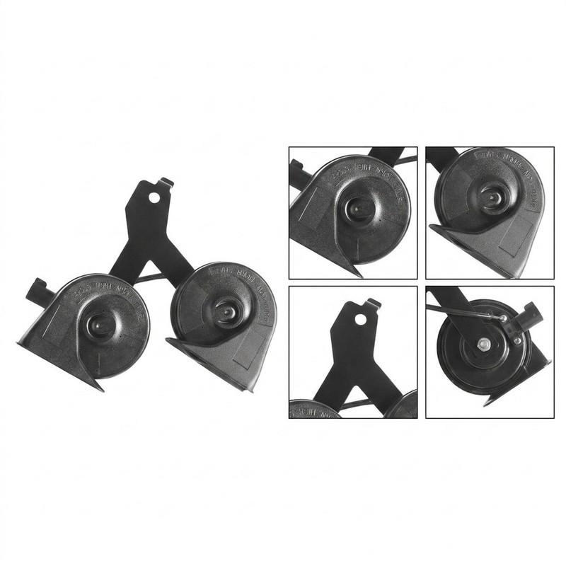 Car For Horn Assembly 9L3Z-13832-A For Ford For F-150 2009 2010 2011 2012 2013 2014 Direct Replacement Black ABS