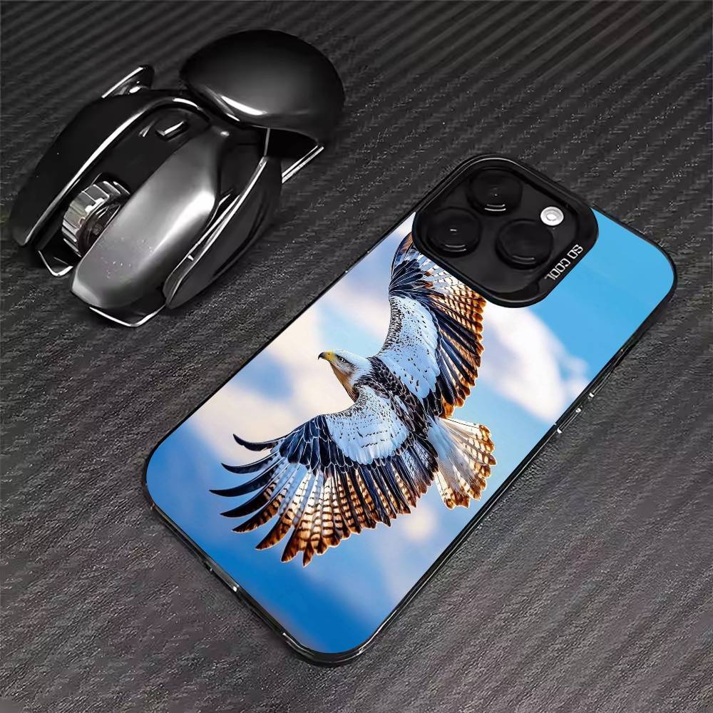 Eagle Cool Animal Phone Case For iPhone 17 16 15 14 13 12 11 Pro Max XS Max 7 8 Plus Shockproof Silicone Matte Cover