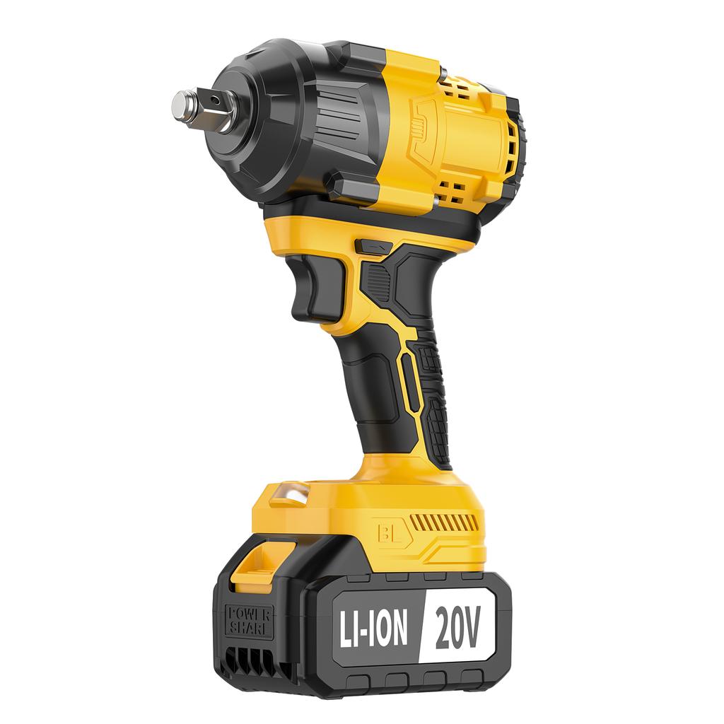 3 1/2 20V Industrial-Grade Cordless Impact Wrench 800nm Max Torque DIY Electric Wrench Drop Shipping Supported EU Local
