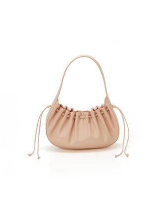 Topkapi Half Moon Soft Drawstring Handbag, Women's, Pale Salmon