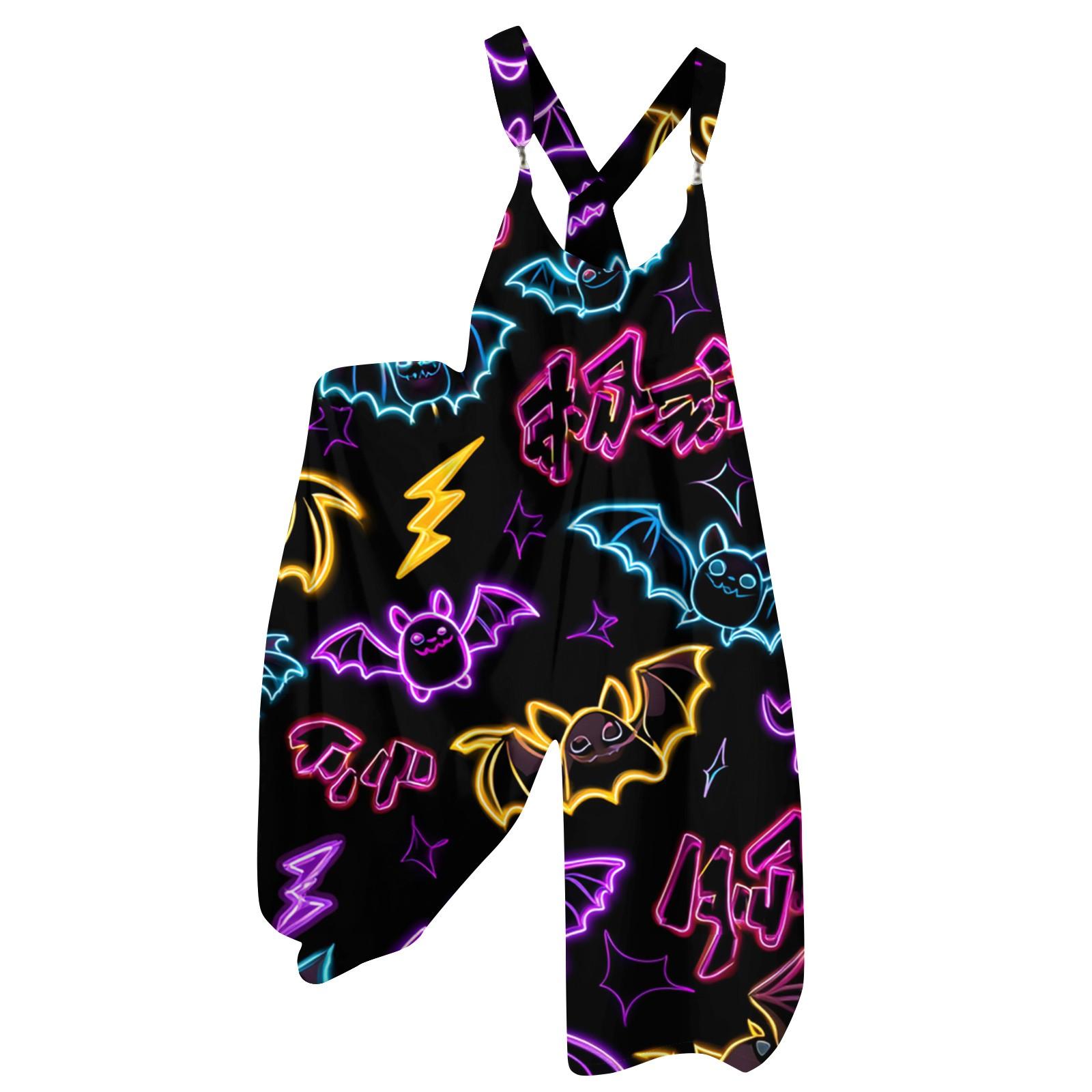 

Женский летний комбинезон с цветочным принтом в винтажном стиле (Нерегулируемые ремни) S