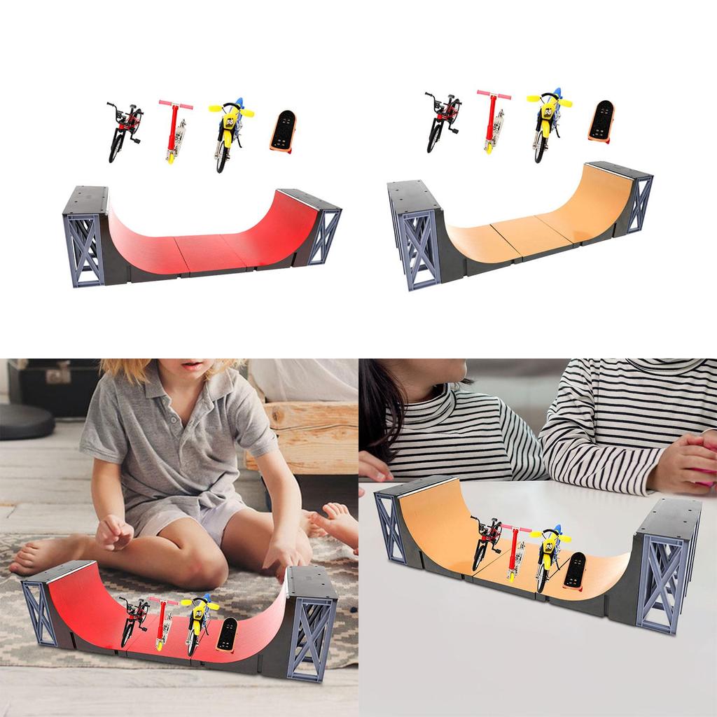 5x Finger Skateboard for Kids, Finger Skateboard Ramp Set, Finger Skateboard Toys, Training Props Gift for Kids