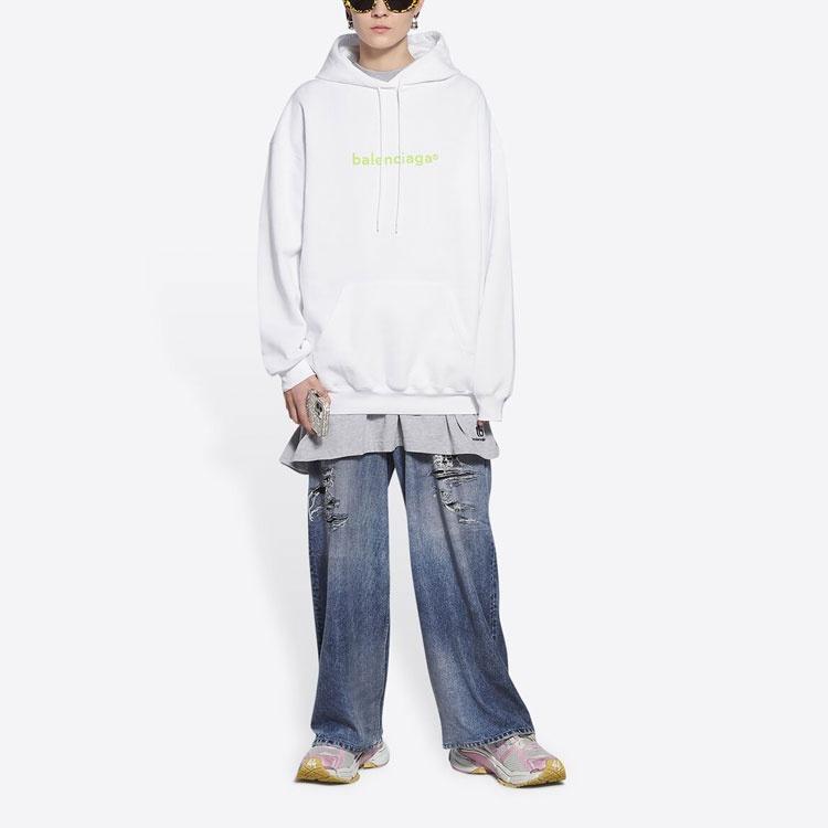 Balenciaga Balenciaga Copyright Logo Print Medium Fit Hoodie 'White' Unisex 578135TIV559152