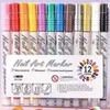 12-Color Acrylic Manicure Art Pen Set – Quick-Dry Graffiti & DIY Nail Liner