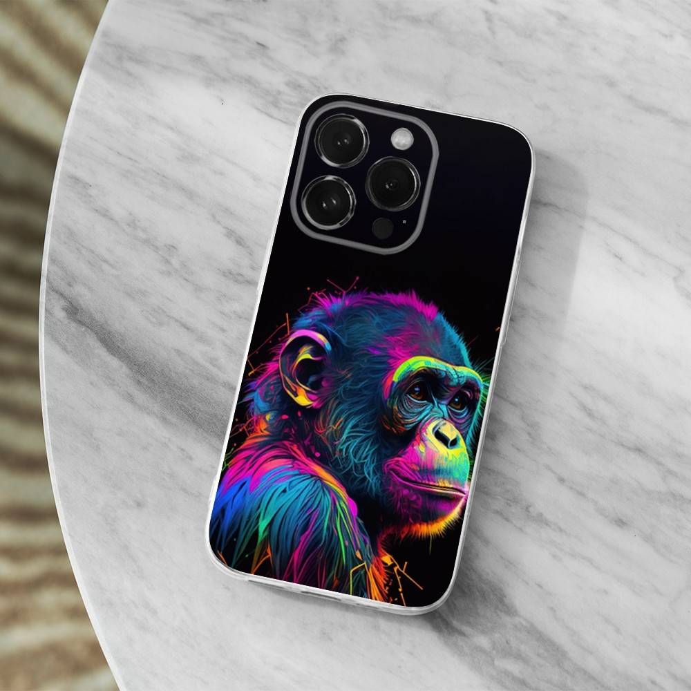 

Colorful Art Animals Case For iPhone 17,11,12,13,16,14,15,Pro,Max,Plus,X,XS,XR,SE,Mini Transparent Soft Silicone iPhone15PROMAX