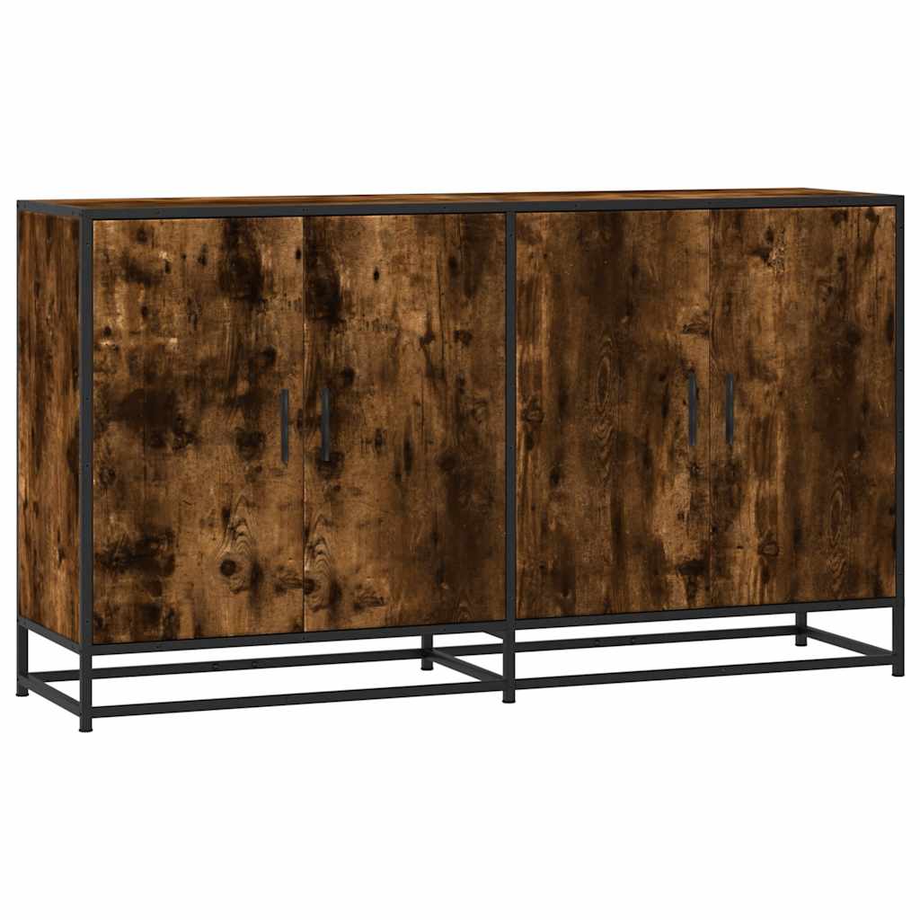 Sideboard Smoked Oak 134 x 35 x 76 cm Wood Based Panel