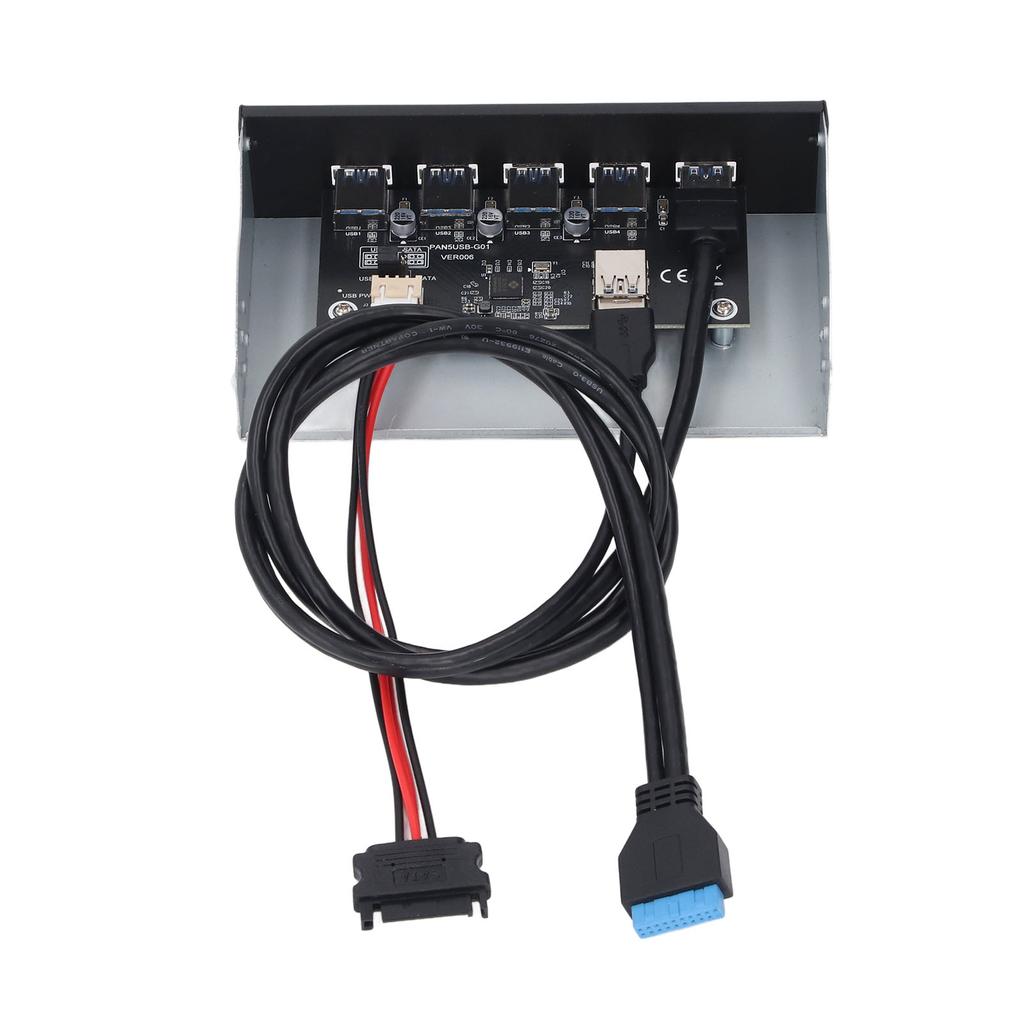 Front Panel USB Hub 5xUSB3.2 GEN1 19 Pin 5.25 Inch Optical Drive Front Panel for WIN7 8 10 2003 for OS X for LINUX
