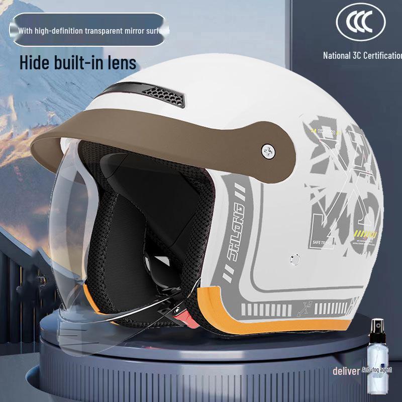 Unisex 3C Certified Electric Scooter Helmet with Hidden Visor – All-Season, Winter-Ready, Men’s and Women’s Safety Protection.