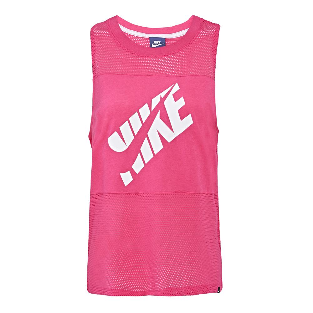 

Nike Lifestyle Casual Series As Prep Tank 2-Mesh Fashion Comfortable Soft Skin-Friendly Breathable Vest Women Tops Red 725827-616 XL