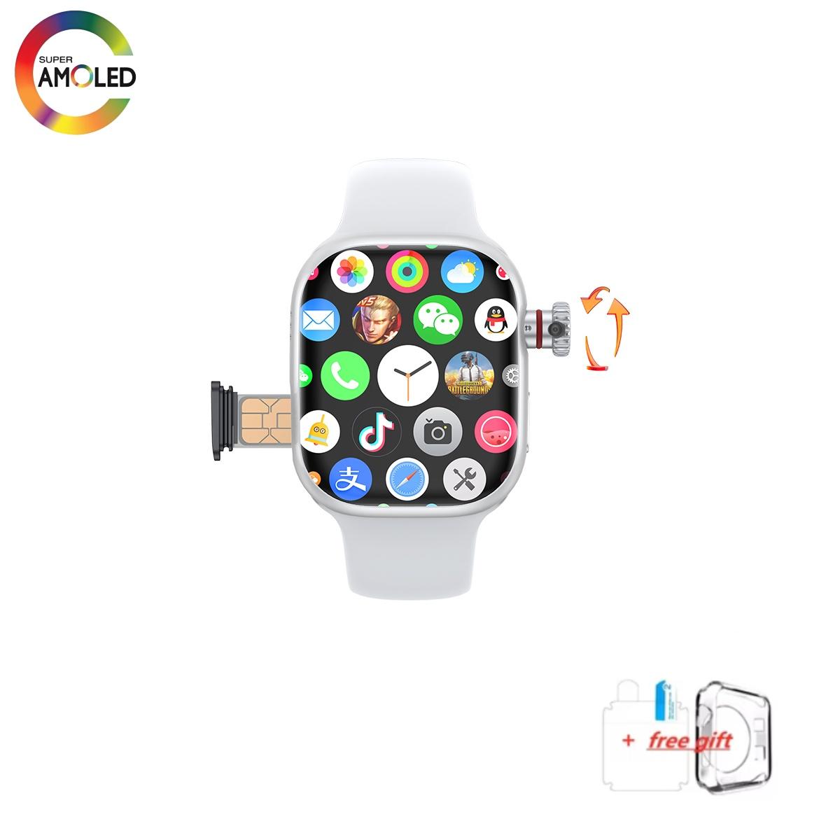 

Годинник CD99 X 5G смарт-годинник 2,29 дюйма AMOLED 5G LTE смарт-годинник з 180° поворотною камерою GPS WiFi слот для SIM-карти моніторинг здоров я 2GB 32GB сірий колір