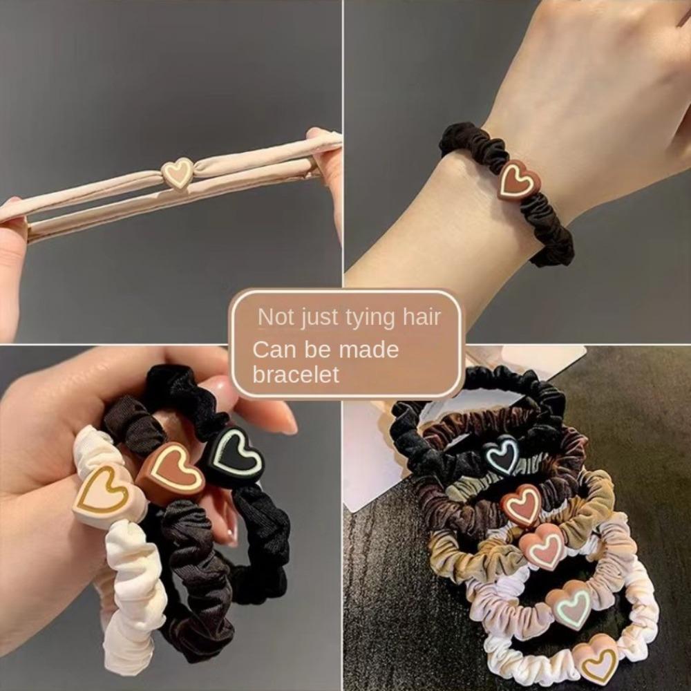 High Elasticity High Elastic Hair Rope Heart Shape Hair Accessories New Hair Band
