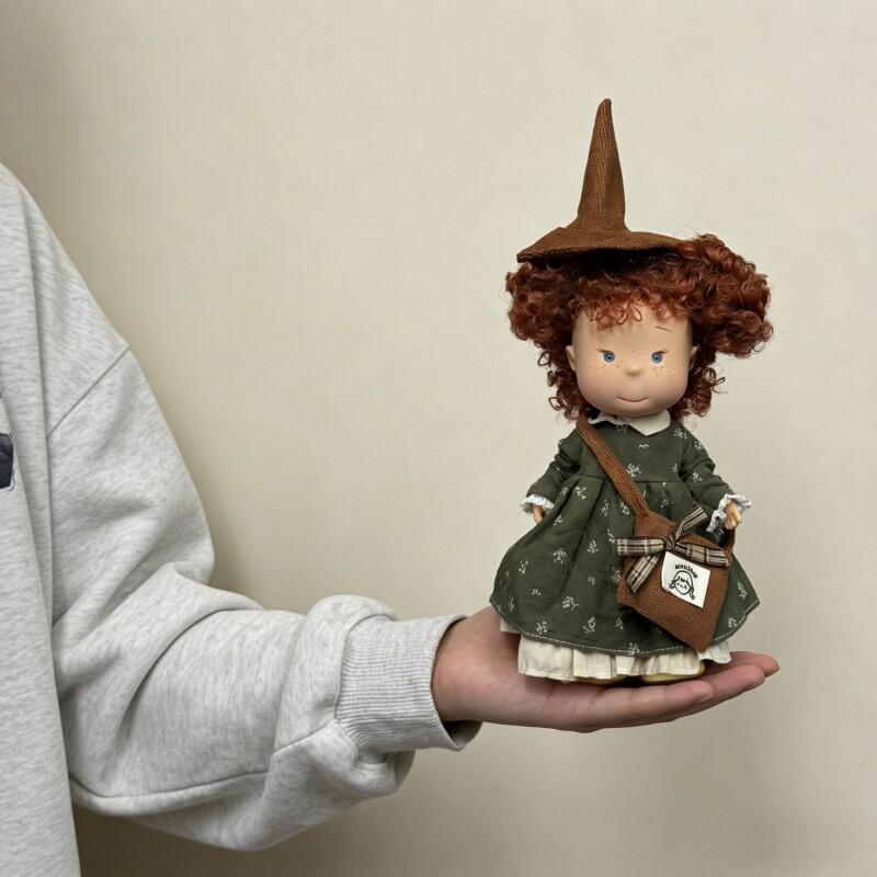 Pippa Potato Doll 24cm Vinyl Figurine Curly Red Hair Green Plaid Outfit Collectible Toy Home Decor Girl Birthday Surprise Gift