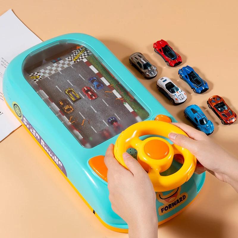 Children's Steering Wheel Driving Toys Vehicle Electronic Simulation Racing Adventure Game Kid Toys Cool Interactive Xmas Gifts