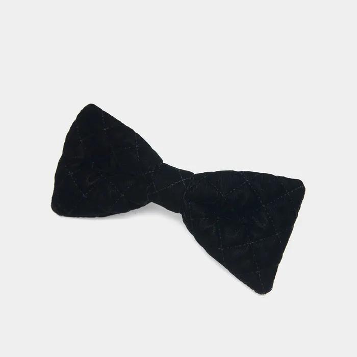 Rosé Quilted Velvet Ribbon Hairpin_HB0098