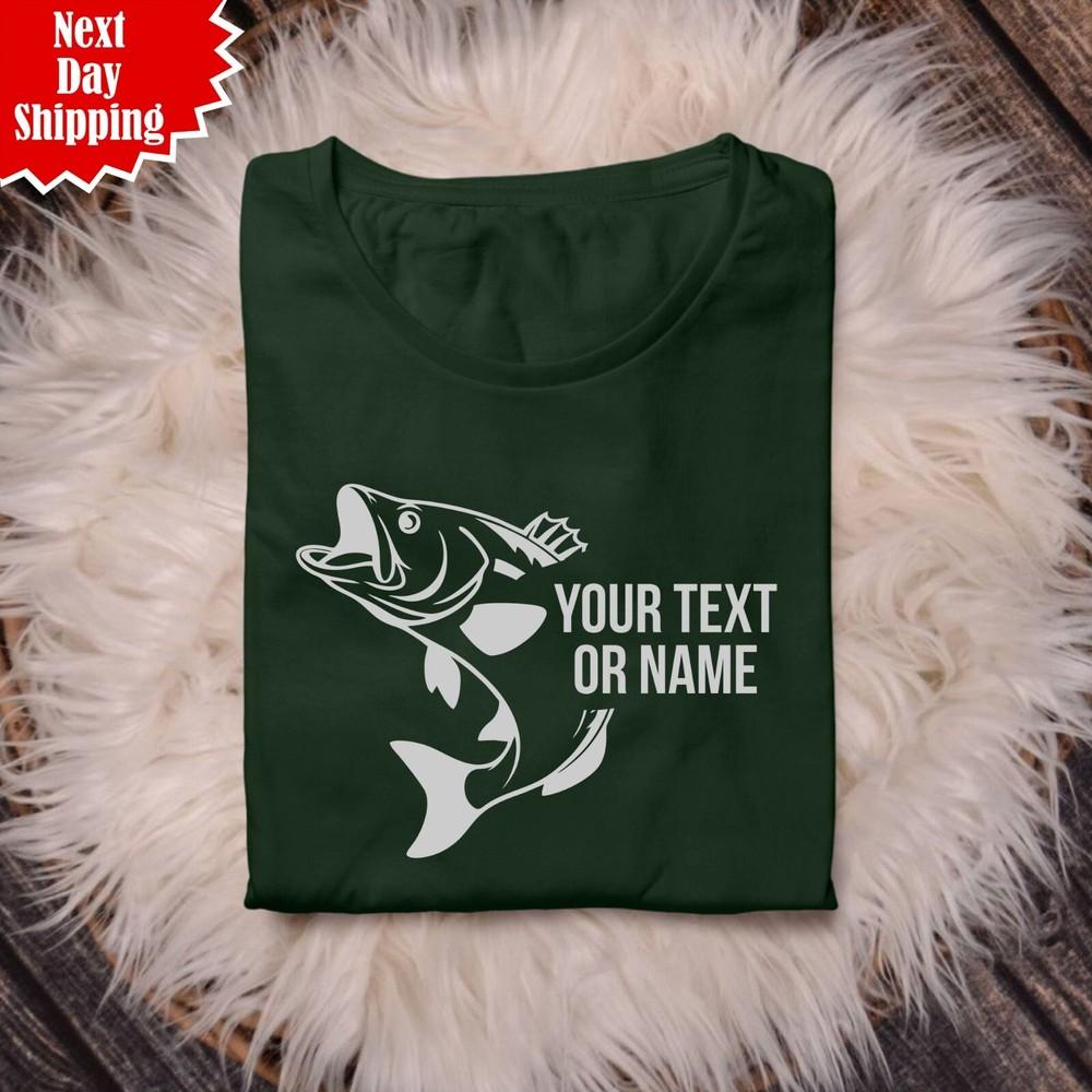 

Personalised Carp Fishing T-Shirt Catfish Angling Fisherman Fathers Day Gift Top S