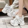 Fashion 10CM Women Mesh Chunky Sneakers Autumn High Platform Shoes High Heels Wedges Casual Shoes Woman Breathable Sports Dad Sneakers