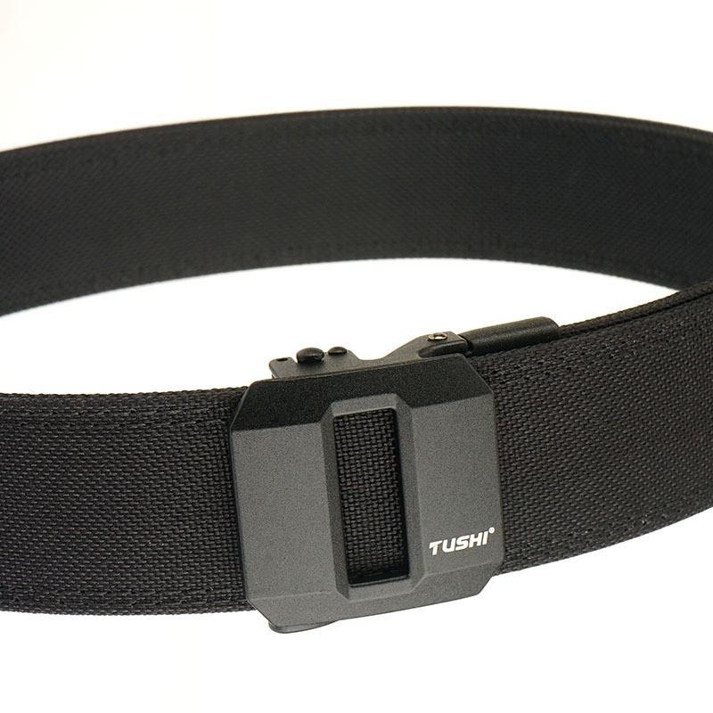 

Casual Dual-purpose Automatic Buckle Hard Nylon Belt Hanging Double-layer Men s 120cm чёрный