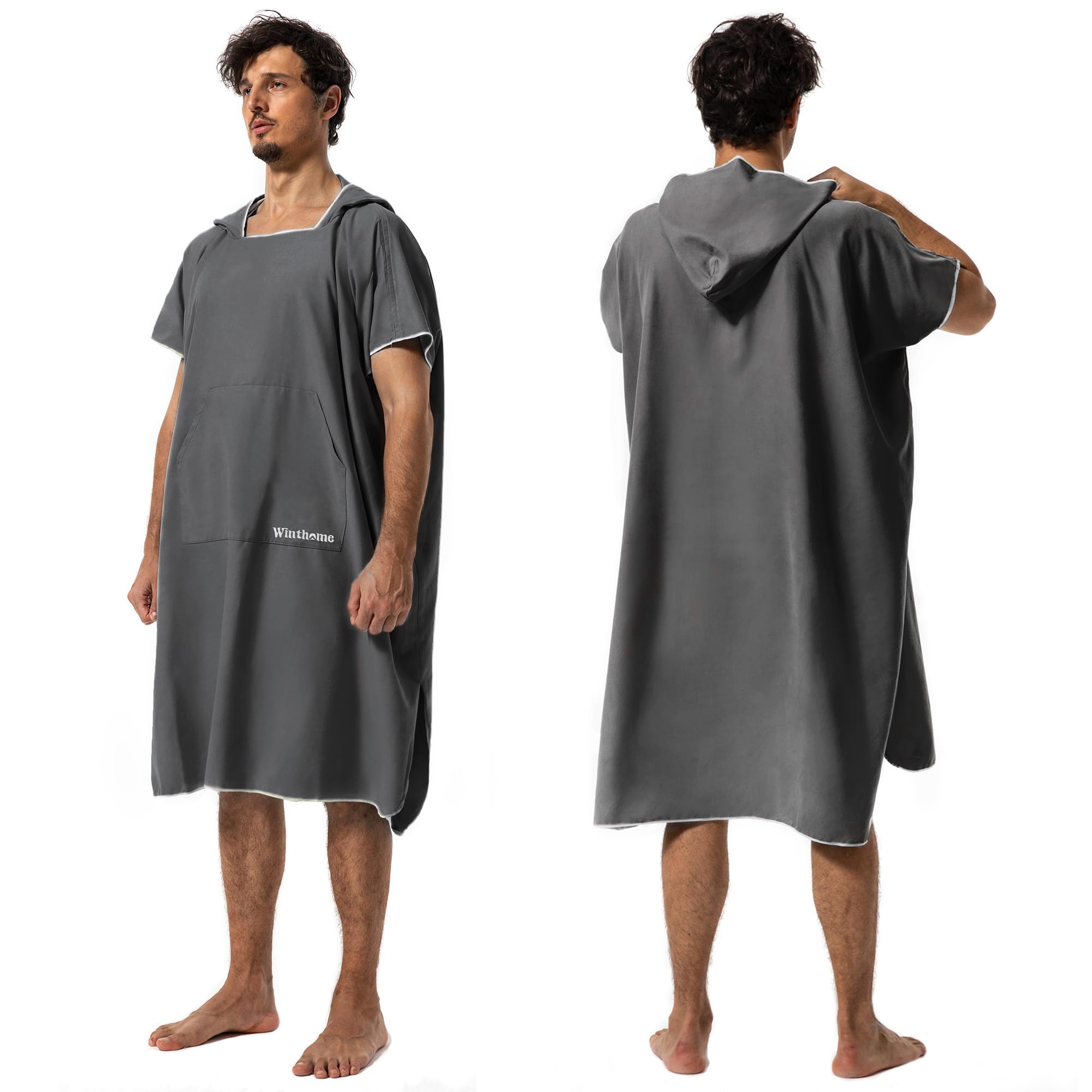 Surfing Changing Sauna Absorbent Pool Water [Winthome] Poncho, Towel, Poncho, Quick-Drying, Towel, Poncho, Bathrobe, Oversized, Sports, Lightweight,