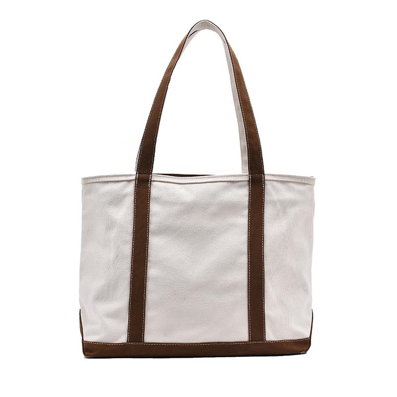 Einfache Canvas-Tasche Damen-Handtasche Reißverschluss Umhängetasche 2026 Mode Gestreifter Träger Große Kapazität Damen Quadratische Tote Einkaufstasche
