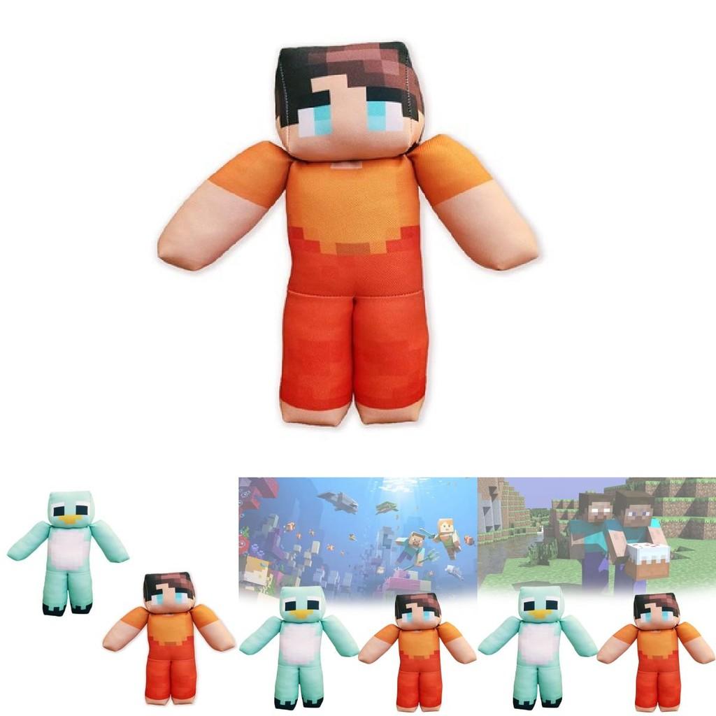 Brinquedos de Pelúcia Minecraft Milo e Chip com Enchimento de Algodão PP para Decoração de Sala de Jogos Infantil