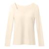 Women's Solid Color Seamless Long Sleeved Thermal Underwear Top