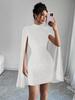 Elegant Chiffon Sweater Dress With Shine Details For Formal Events